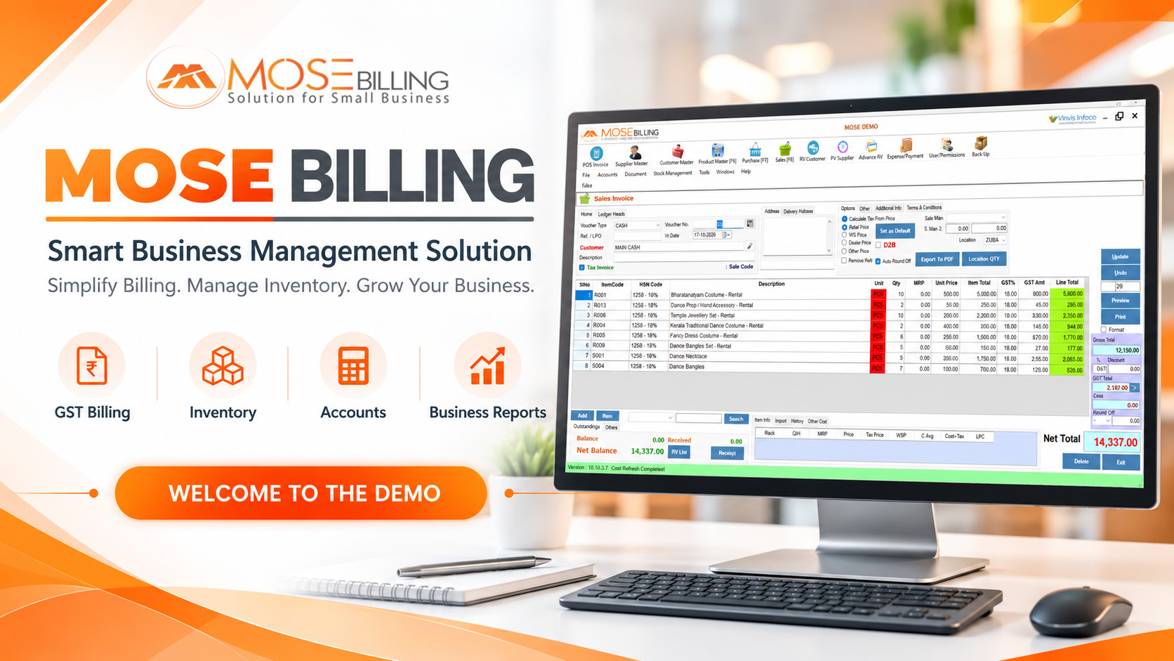 Mose Billing Software Demo